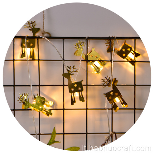 Lampade di ferro di stringa di cervo decorazione ristorante di Natale